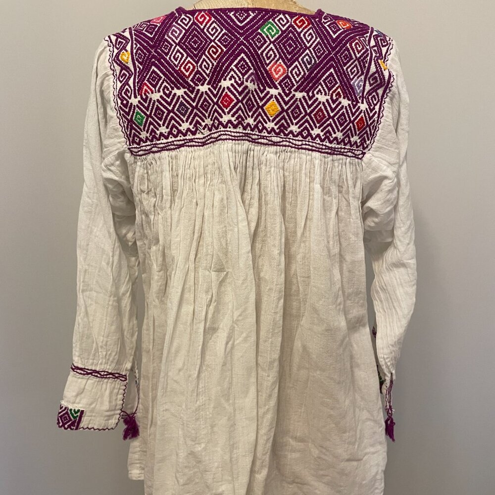 Vintage 1970s Mexican Embroidered Boho Folkloric … - image 4